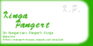 kinga pangert business card